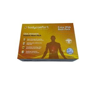 Body Comfort Reusable Heat Pack Extra Wide Back Pack Click activated instant New